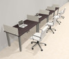 4 Person Modern  Metal Leg Office Workstation Desk Set, #OT-SUL-SPM13