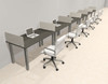 6 Person Modern  Metal Leg Office Workstation Desk Set, #OT-SUL-SPM25