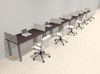 7 Person Modern  Metal Leg Office Workstation Desk Set, #OT-SUL-SPM28