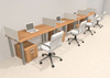 4 Person Modern  Metal Leg Office Workstation Desk Set, #OT-SUL-SPM36