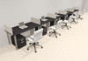 5 Person Modern  Metal Leg Office Workstation Desk Set, #OT-SUL-SPM44