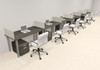 6 Person Modern  Metal Leg Office Workstation Desk Set, #OT-SUL-SPM50