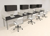 4 Person Modern  Metal Leg Office Workstation Desk Set, #OT-SUL-SPM64