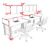 2 Person Modern  Metal Leg Office Workstation Desk Set, #OT-SUL-SPM76