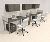 3 Person Modern  Metal Leg Office Workstation Desk Set, #OT-SUL-SPM85