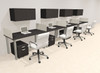 4 Person Modern  Metal Leg Office Workstation Desk Set, #OT-SUL-SPM89