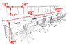 5 Person Modern  Metal Leg Office Workstation Desk Set, #OT-SUL-SPM94
