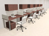 6 Person Modern  Metal Leg Office Workstation Desk Set, #OT-SUL-SPM97