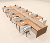 8 Person Modern  Metal Leg Office Workstation Desk Set, #OT-SUL-SPM116