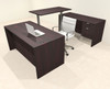 4pcs U Shaped 60"w X 102"d Modern Executive Office Desk, #OT-SUS-UH3