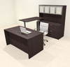 5pcs U Shaped 60"w X 102"d Modern Executive Office Desk, #OT-SUS-UH83