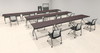 10pcs I Shape 20' Feet Nesting Training / Conference Table, #OT-SUL-T43-A