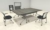 3pcs RETANGULAR Shape 7.5' Feet Nesting Training / Conference Table, #OT-SUL-T10-B