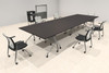 6pcs RETANGULAR Shape 15' Feet Nesting Training / Conference Table, #OT-SUL-T24-B