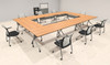 8pcs O Shape 15' Feet Nesting Training / Conference Table, #OT-SUL-T31-B