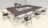 8pcs O Shape 15' Feet Nesting Training / Conference Table, #OT-SUL-T33-B