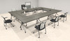 8pcs O Shape 15' Feet Nesting Training / Conference Table, #OT-SUL-T35-B