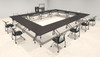 12pcs O Shape 20' Feet Nesting Training / Conference Table, #OT-SUL-T54-B