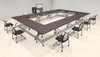 11pcs O Shape 20' Feet Nesting Training / Conference Table, #OT-SUL-T48-C