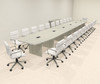 Modern Boat Shaped 26' Feet Conference Table, #OF-CON-C152