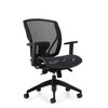 Mid Mesh Back Black Mesh Cushion Office Chair, #OT-024
