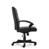 Hi Luxhide Black Mock Leather Cushion Office Chair, #OT-038