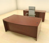 4pc Fan Front Modern Executive Office Desk Set, #CH-JAD-D2