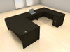 4pc U Shape Modern Executive Office Desk Set, #CH-AMB-U44