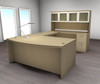 5pc U Shape Modern Executive Office Desk Set, #CH-AMB-U67