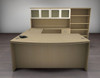 6pc U Shape Modern Executive Office Desk Set, #CH-AMB-U77