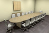 Modern Racetrack 16' Feet Conference Table, #CH-AMB-C12