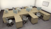 Six Persons Modern Executive Office Workstation Desk Set, #CH-AMB-F15