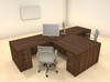 Two Persons Modern Executive Office Workstation Desk Set, #CH-AMB-S4