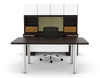 7pc Rectangular Glass Door Modern Executive Office Desk Set, #CH-VER-D14