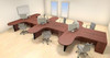 Six Persons Modern Executive Office Workstation Desk Set, #CH-AMB-S41