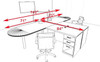 Two Persons Modern Executive Office Workstation Desk Set, #CH-AMB-S18