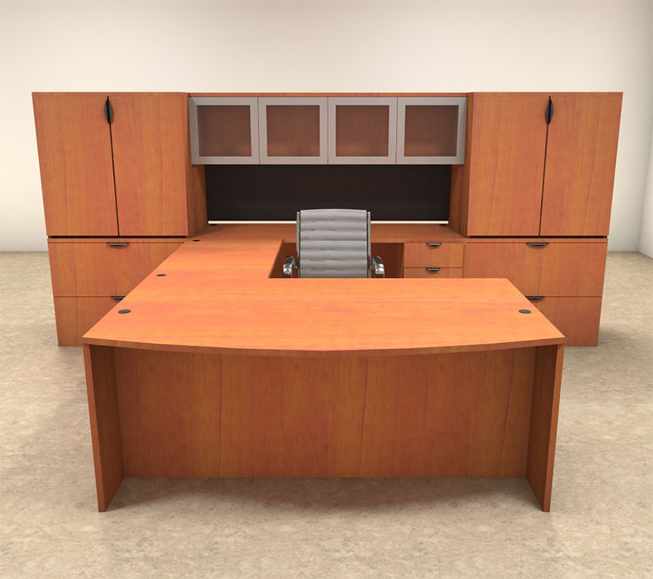 7pc U Shaped Modern Contemporary Executive Office Desk Set OF CON U16   OF CON U16  36208  45449.1427413628 