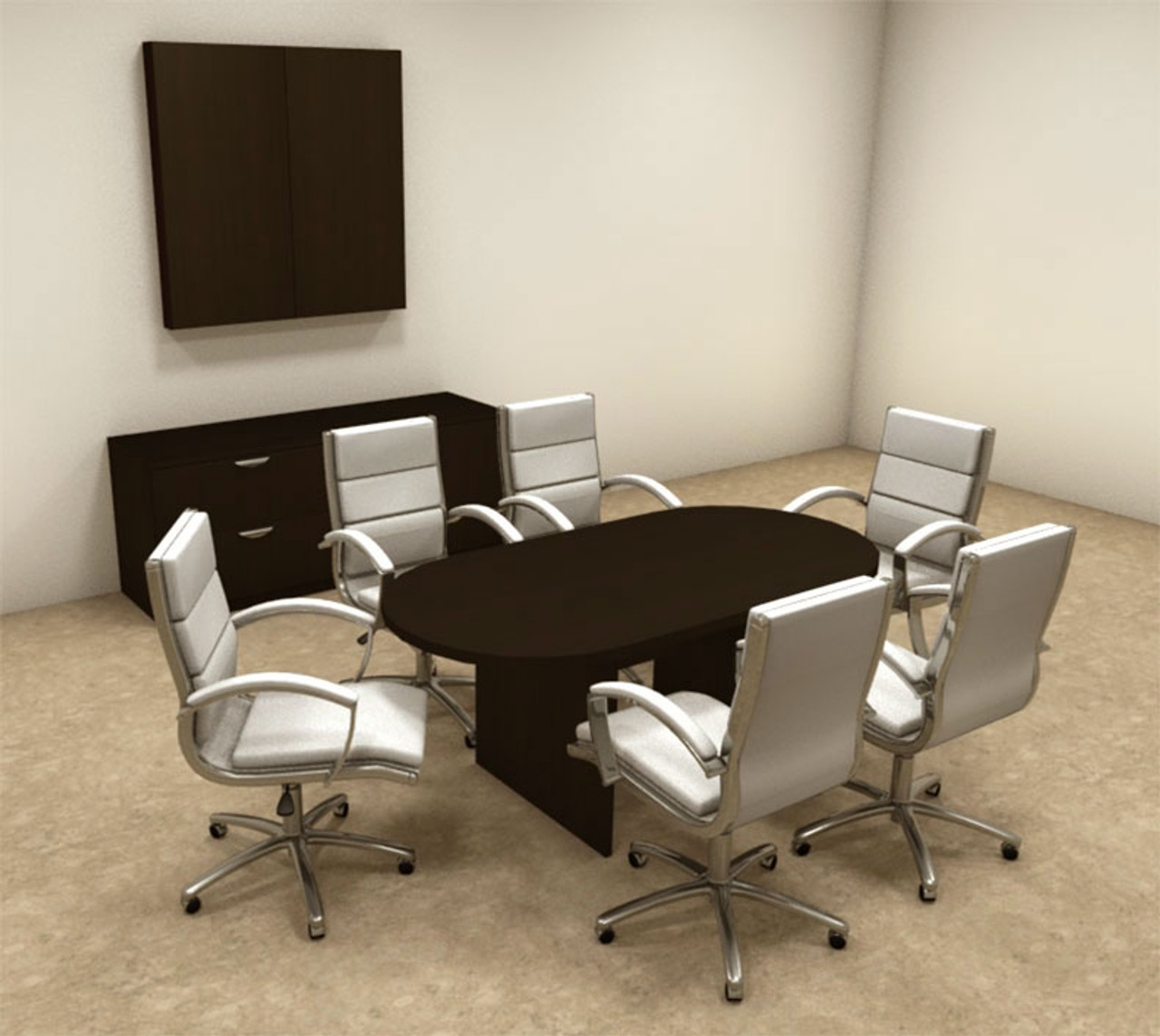 Modern Racetrack 6' Feet Conference Table, #OT-SUL-C4