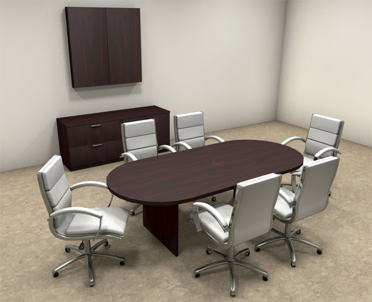 Modern Racetrack 8' Feet Conference Table, #OT-SUL-C7