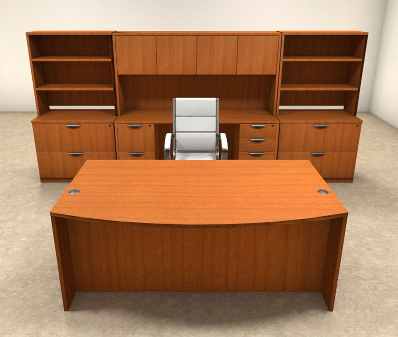 10pc Fan Front Modern Executive Office Desk Set, #OT-SUL-D9