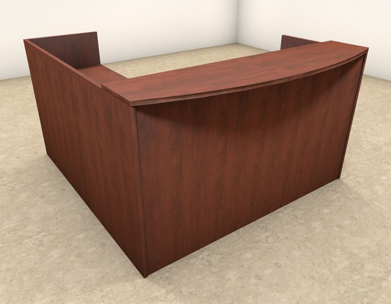 3pc L Shaped Modern Office Reception Desk, #OT-SUL-R6