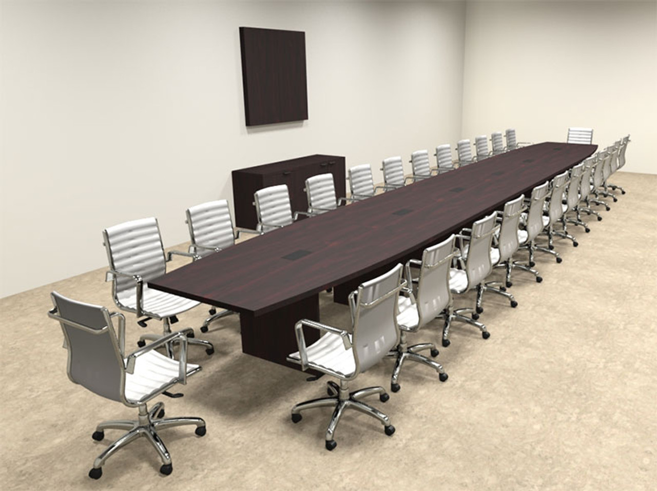 Modern Boat Shapedd 28' Feet Conference Table, #OF-CON-C103