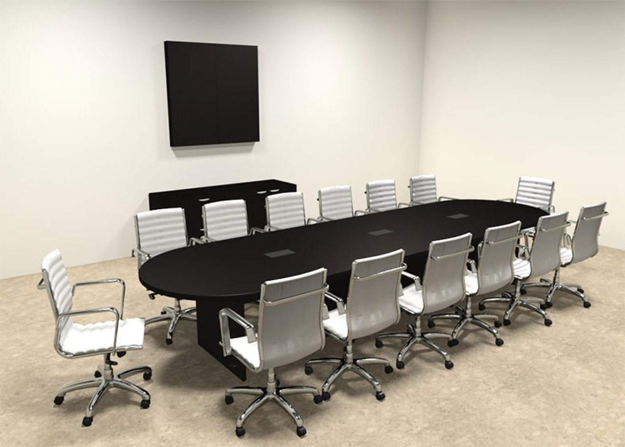 Modern Racetrack 14' Feet Conference Table, #OF-CON-C15