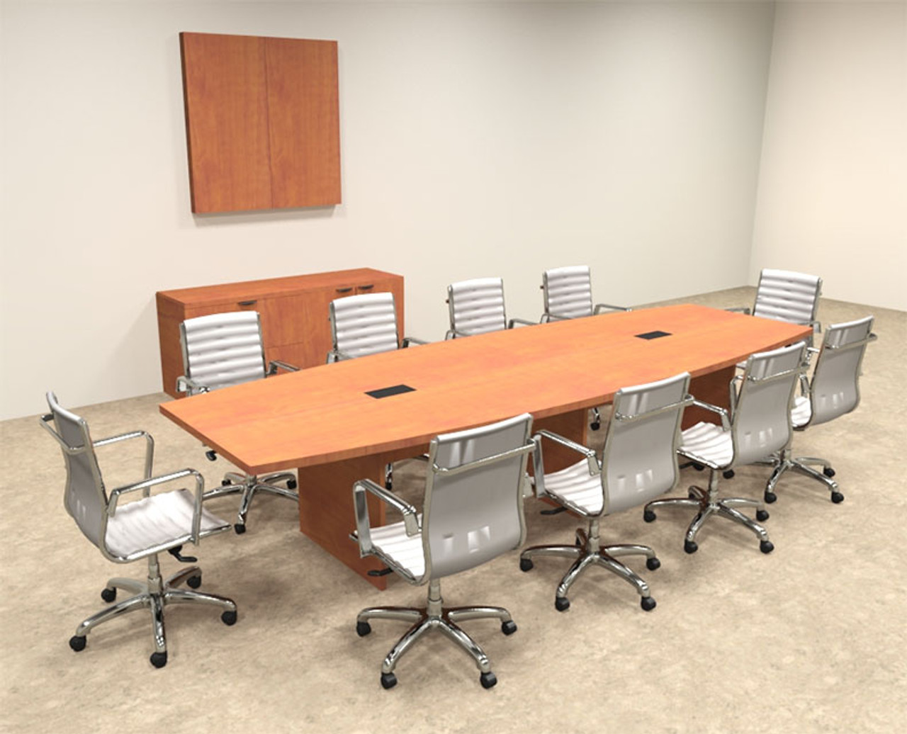 Modern Boat Shapedd 12' Feet Conference Table, #OF-CON-C61