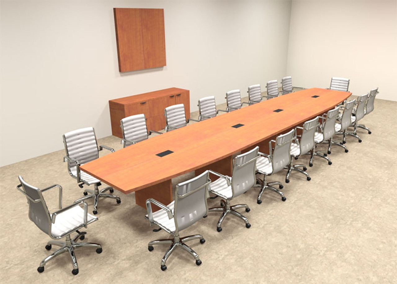 Modern Boat Shapedd 20' Feet Conference Table, #OF-CON-C81