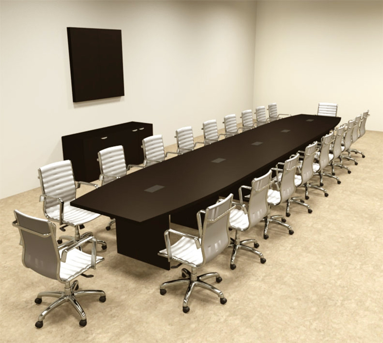 Modern Boat Shapedd 22' Feet Conference Table, #OF-CON-C90