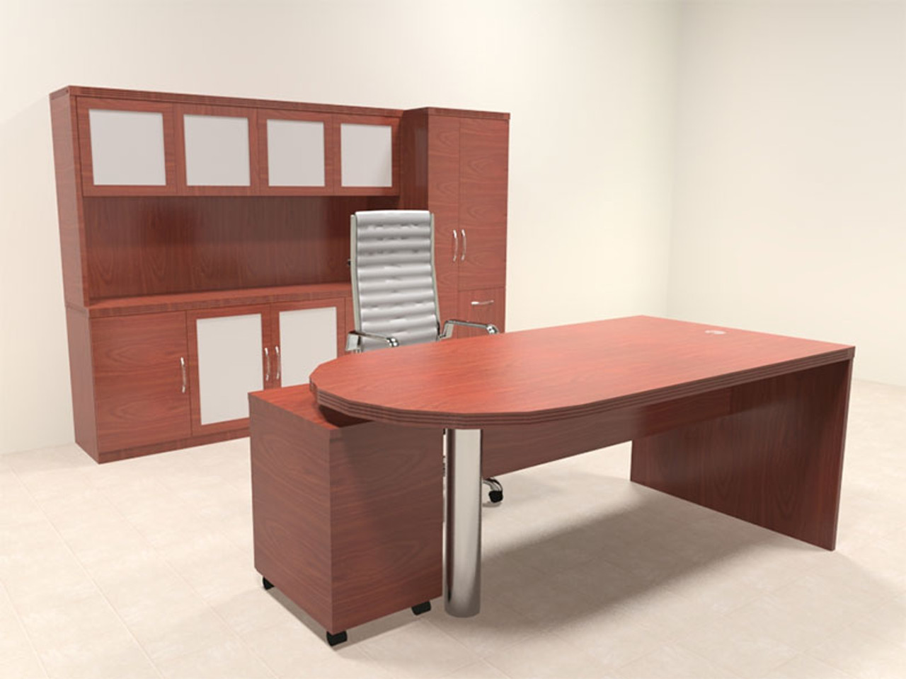 5pc Modern Contemporary Executive Office Desk Set, #RO-ABD-D32