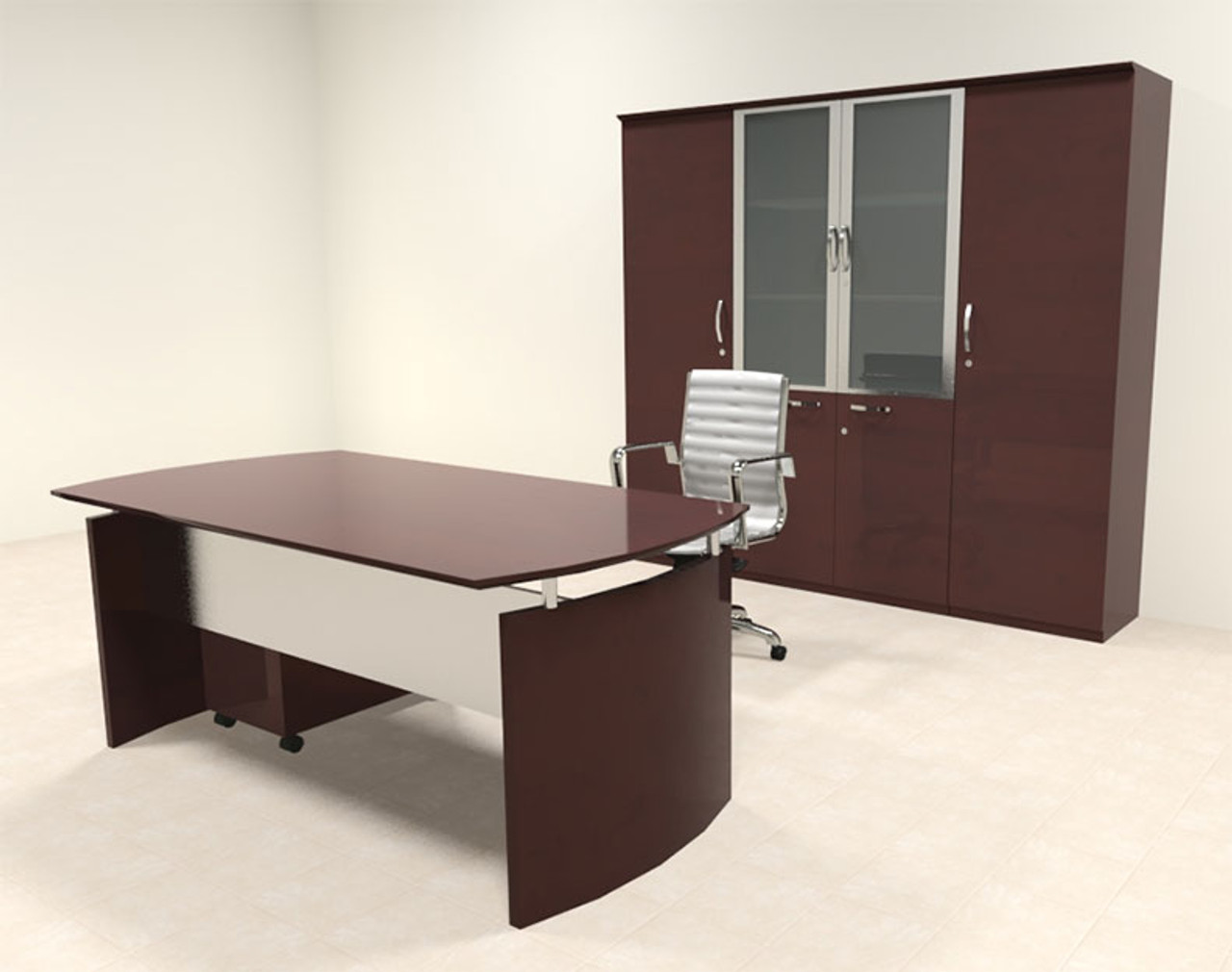 5pc Modern Contemporary Executive Office Desk Set, #RO-NAP-D15