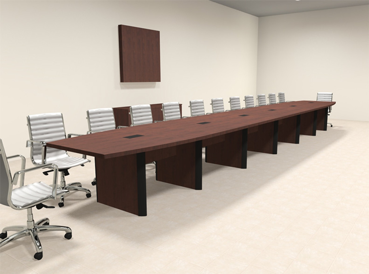 Modern Boat Shaped 26' Feet Conference Table, #OF-CON-CP42