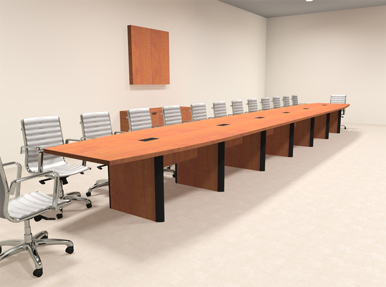 Modern Boat Shaped 28' Feet Conference Table, #OF-CON-CP46